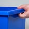 Storex Storage Bin, Polypropylene, Blue, 3 PK 61451U06C - alternate 3